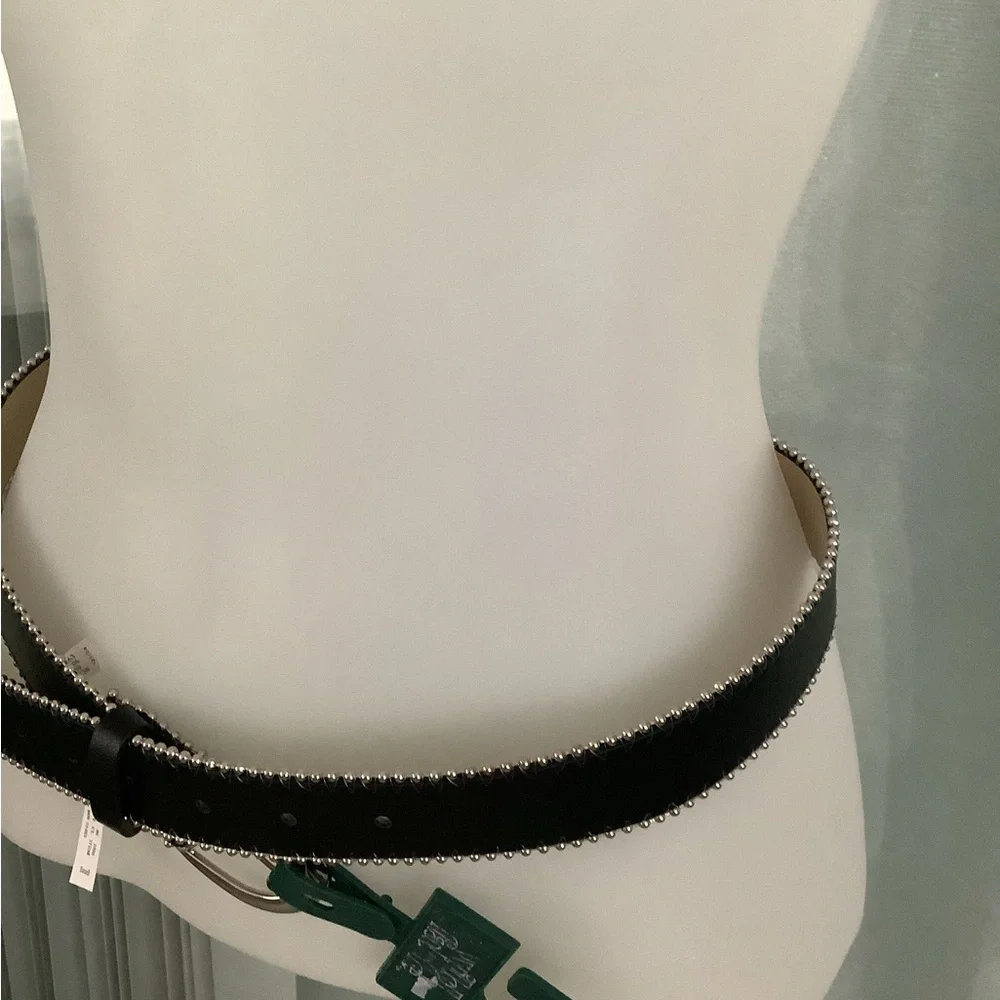 Fashion Buckle Belt With Shot Bead Edge